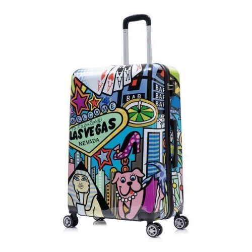 InUSA Lightweight Hardside Large Checked Spinner Suitcase - Las Vegas