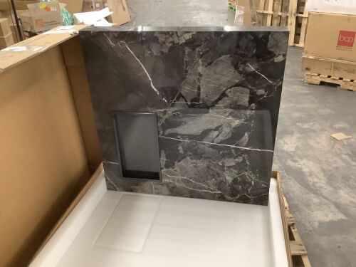 39.37 in. Square Rock Plate Stone Coffee Table - Top Only