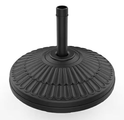 80 lbs. HDPE Round Patio Umbrella Base Free Standing Heavy Duty Base Water and Sand in Black