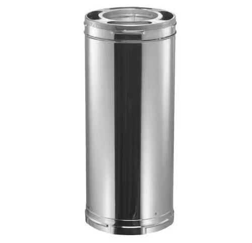 DuraVent DuraPlus All-Fuel Chimney 6in. X 12in. Diameter Chimney Pipe, Stainless Steel