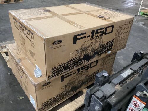 Lot of (2) 24V Kids Ride On Car Officially Licensed Ford Lightning w/ Remote, 2 Speeds - Boxes 1 of 2 ONLY