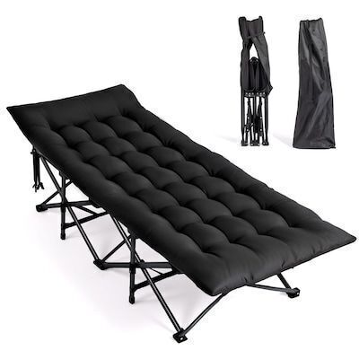 VINGLI 28-in 1200D Layer Oxford Folding Camping Cot Bed with Mattress