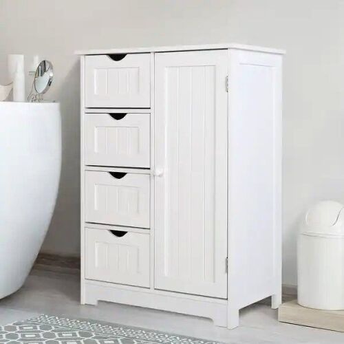 Freestanding 4-Drawer Linen Cabinet