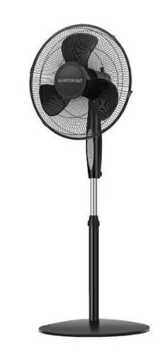 Hampton Bay 16 in. 3 Speed Digital Oscillating Standing Fan with Adjustable Height