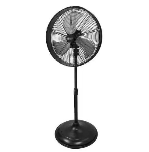 Commercial Electric 20 in. Oscillating Pedestal Fan with Adjustable Height in Black