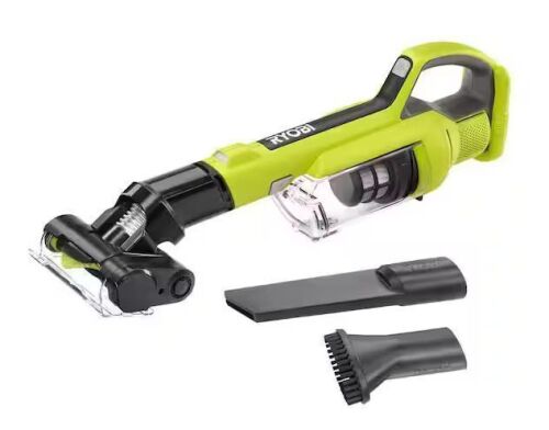 RYOBI ONE+ 18V Cordless Vacuum Cleaner Handheld, Hand Vacuum with Powered Brush (Tool Only)
