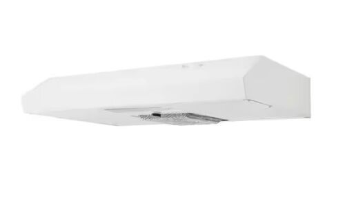 Vissani Arno 30 in. 240 CFM Convertible Under Cabinet Range Hood in White with Lighting and Charcoal Filter