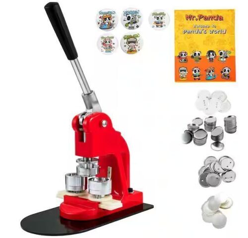 Button Maker Machine, 1.25 in. Badge Punch Press Kit