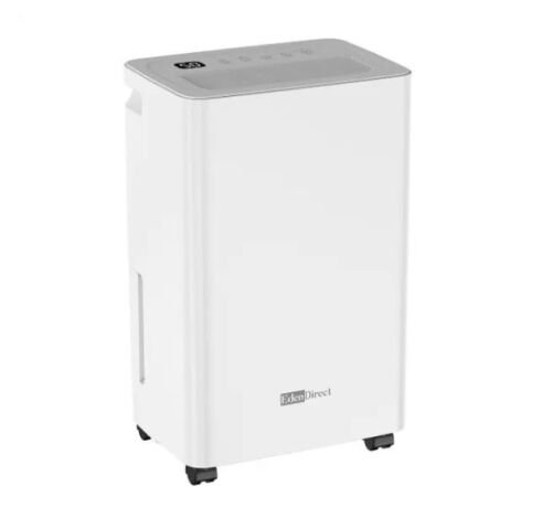 Edendirect 30 pt. 2,500 sq.ft. Dehumidifier for Basement in White with Smart Dry, Drain Hose and Bucket, 35dB Ultra Quiet, Timer