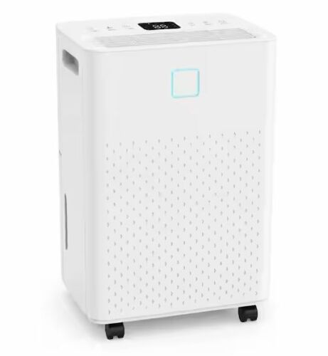 17 pt. 2000 sq.ft Dehumidifier in White with 2 Speeds, 0.45 Gal. Bucket, Cloth Dry and Sleep Mode