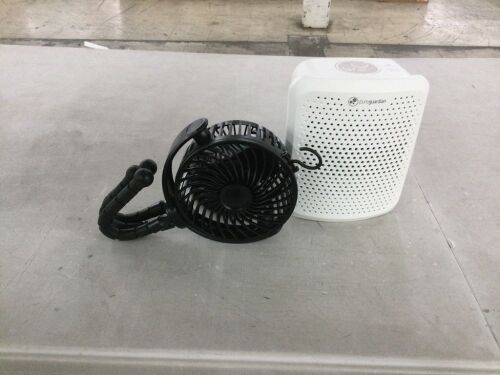 Pure Guardian Allergen Filter Pluggable Air Purifier 6.5 in. & Small Fan