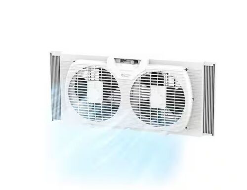 Comfort Zone 9 in. Twin Window Fan with Manually Reversible Airflow Control