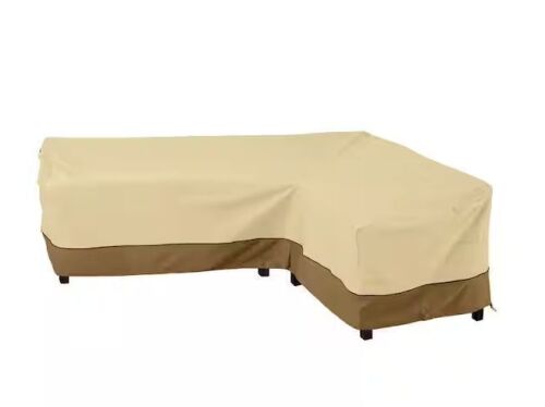 Classic Accessories Veranda 106 In. (left side) 85 In. (right side) L x 34 In. W x 31 In. H Right Facing L-Shape Sectional Lounge Set Cover