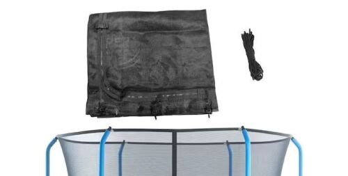 Upper Bounce Machrus Trampoline Replacement Net for 8 ft. Round Frames Using 6 Curved Poles with Top Ring Enclosure System Net Only