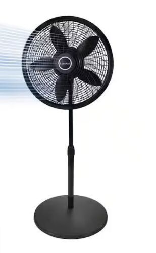 Lasko Cyclone 18 in. 3 Speed Oscillating Pedestal Fan for Home in Black with Adjustable Height, Tilt Back Head, Easy Assembly