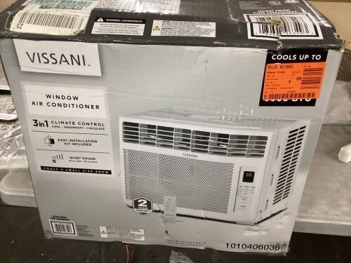 Vissani 6,000 BTU 115-Volt Window Air Conditioner for 250 sq. ft. Rooms in White with Remote