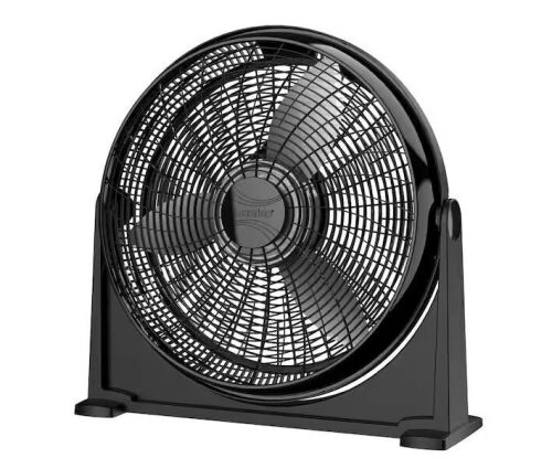 Lasko 20 in. 3 Speed Air Circulator Floor Fan for Home in Black with Wall Mount Option, Full Range Pivoting Head, Carry Handle