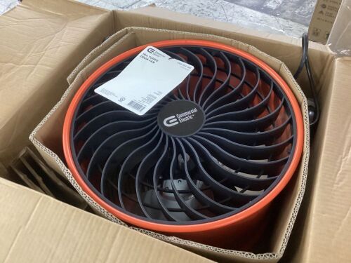 Commercial Electric 16 in. 3-Speed Drum Floor Fan in Orange High Velocity Turbo