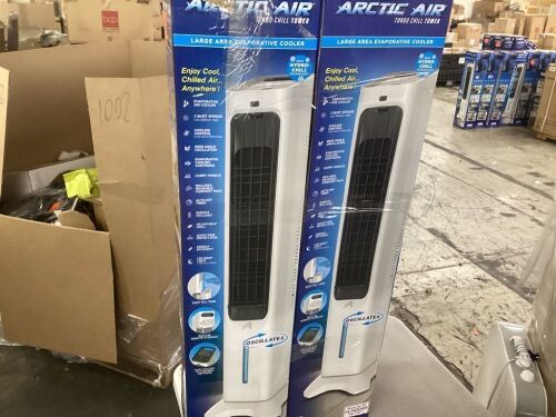 Lot of (2) ARCTIC AIR 100 CFM Turbo Chill Tower Evaporative Space Cooler