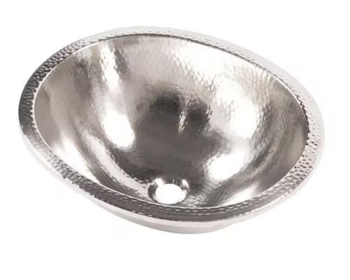 SINKOLOGY Edison 18.75 in. Drop-In or Undermount Bathroom Sink in Nickel