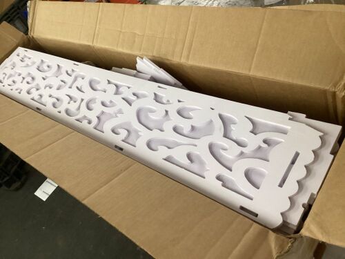 Carved PVC Coluns, 8 pc - Some Pieces Damaged