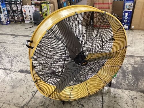 HiCFM 42" Heavy Duty Drum Fan - Missing Wheels, Scratch/Dent