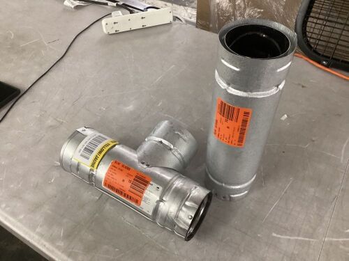 DuraVent PelletVent for Multi-Fuel 3in. x 12in. Straight Pipe & 3in. Diameter Single Tee
