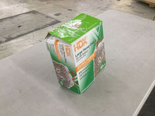 HDX 33-39 Gallon Clear Flex Drawstring Outdoor Trash Bags with 20% PCR (50-Count)