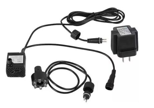 Sunnydaze 40 GPH Electric Submersible Fountain Pump with Multi-Color LED Light Ring and Transformer