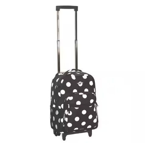 Rockland Roadster 17 in. Rolling Backpack, Blackdot