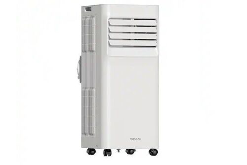 Vissani 6,000 BTU 115-Volt Smart Portable Air Conditioner Cools 250 sq. ft. with Dehumidifier and Remote, Powered by Hubspace
