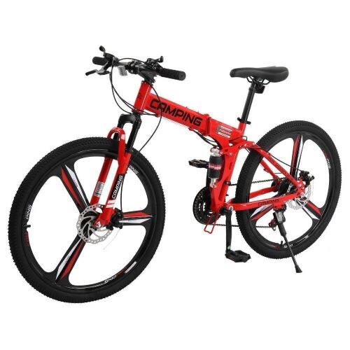 26" Full Suspension Folding Mountain Bike Shimano 21 Speed