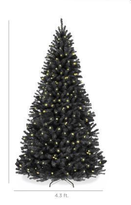 6' Pre-Lit Artificial Black Spruce Christmas Tree, w/Easy Assembly