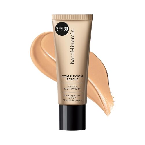 bareMinerals Complexion Rescue Tinted Moisturizer, 1.18 oz 3-in-1 SPF 30 Mineral Sunscreen, 24HR Dewy Hydration, Buildable Skin Tint, Dry & Combination, Hyaluronic Acid & Squalane