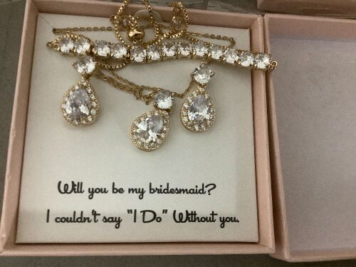 3-Piece Bridesmaid Jewelry Gift Set (4-Pack)