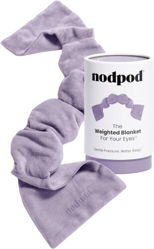 nodpod Patented Gentle Pressure Sleep Mask, Weighted Eye Mask Patented Light Blocking Design for Sleeping, Travel & Relaxation, Bead Filled, Machine Washable, BPA-Free, Wisteria