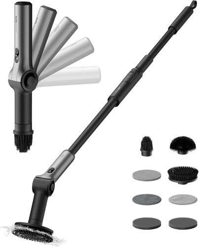 HOTO Flexi Cordless Electric Spin Scrubber, for Bathtub, Bathroom, Tile