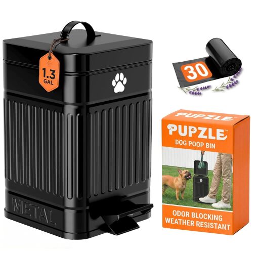 Pupzle Dog Poop Trash Can Outside