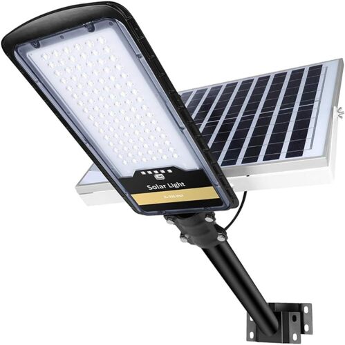 9000 Watt Solar Street Lights Outdoor Dusk to Dawn, IP67 Security, LED Flood Light, Remote Control, Mounting Pole and Bracket