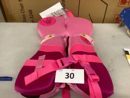 Body Glove Infant's Neoprene PFD Life Jacket and Vest, Girl, <33 lbs., Pink