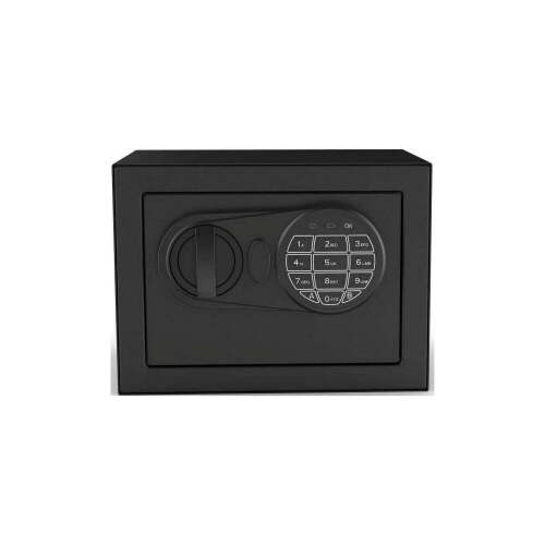 Pen + Gear Small Digital Safe with Electronic Lock and Backup Key in Black