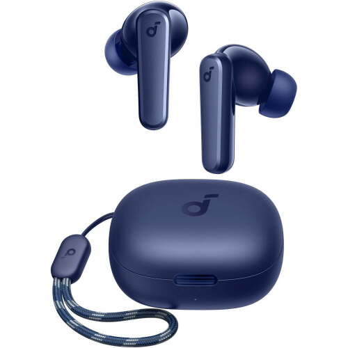 soundcore P25i Bluetooth True Wireless Earbuds, Big Bass, 30H Playtime, IPX5, with Charging Case, Navy Blue