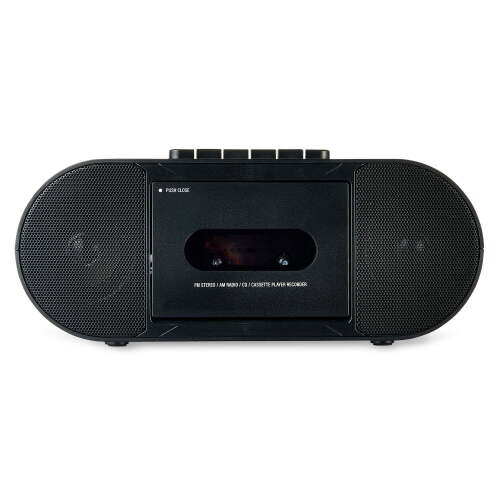 onn. Portable Bluetooth CD/Cassette Boombox with AM/FM Radio, Black