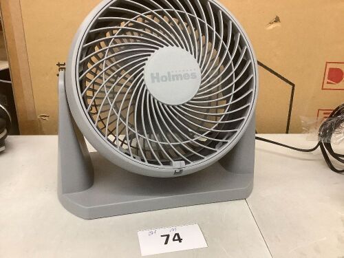 Holmes Blizzard 3-Speed Air Circulator Fan, 90° Adjustable Tilt, Removable Grill, Gray