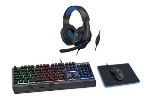 iLive Gaming Value Pack with Keyboard, Mouse, Mouse Pad and Headphones