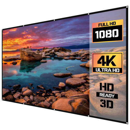 Case of onn 120 in 16:9 Portable Indoor/Outdoor Wall-Mounted Theater Projection Screen