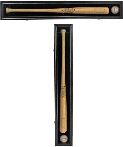 DisplayGifts 1PC Pro Collector's Baseball Bat Display Case Frame with 98% UV Protection Acrylic Door High Transparency Holder Rack Cabinet Wall Mounted Display Hanger