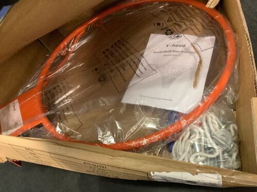Yohood 18 Inch Hoop Replacement Rim Heavy Duty Solid Steel Double Spring Wall Mount Net