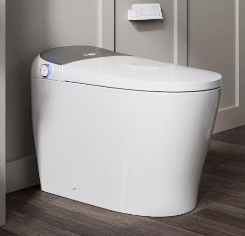 HOROW Tankless Elongated Smart Toilet Bidet in White with Auto Flush, Heated Seat, Warm Air Dryer, Bubble Infusion Wash