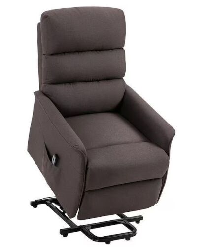 Brown Linen Power Lift Recliner
